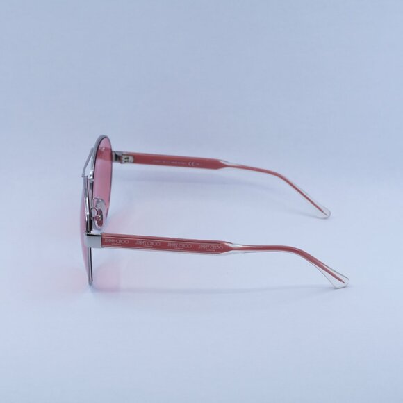 🕶️ New Jimmy Choo YANN/S 010 UR Sunglasses - Shiny Palladium with Pink Frame - Picture 8 of 11